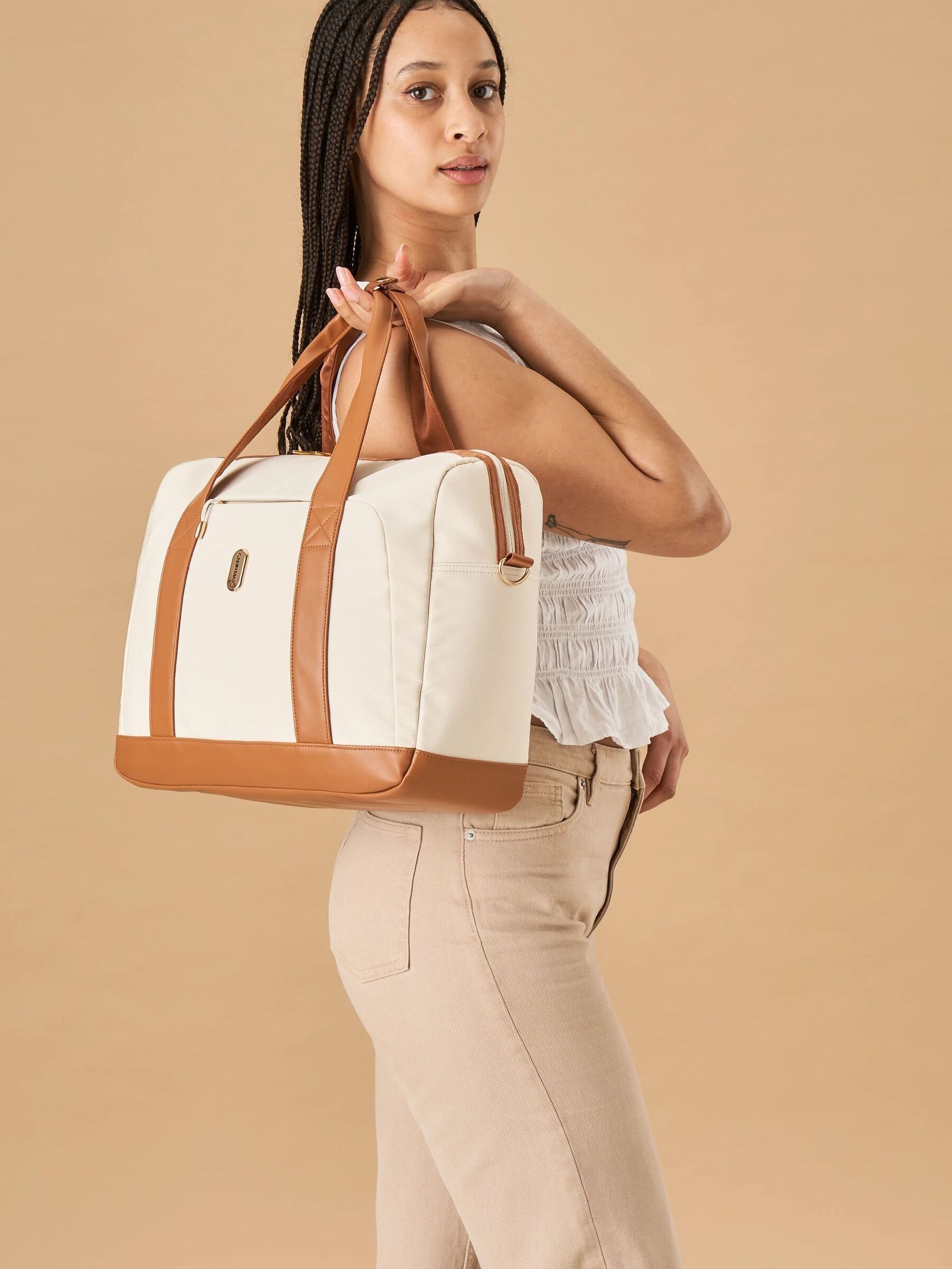 Cabin Max cream holdall underseat bag - UK version