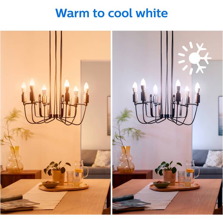 Philips WiZ E14 colour smart candle bulb, UK version
