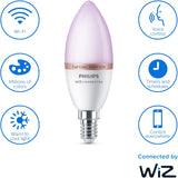 Philips WiZ smart candle bulbs E14 2 pack, imported from the UK