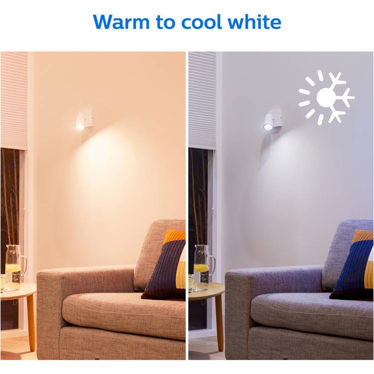 Philips WiZ GU10 colour smart LED bulb, UK version