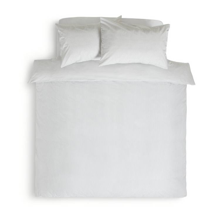 Habitat bedding set grey white stripe single, imported from the UK