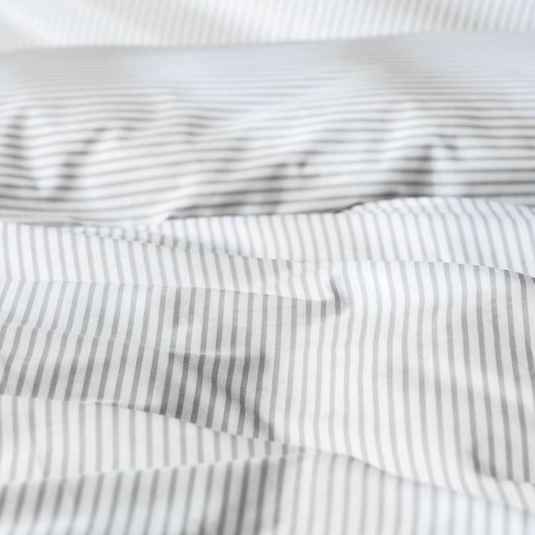 Habitat bedding set grey white stripe single, imported from the UK