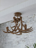 Natural Antler ceiling light resin 3-bulb 50cm (British brand)