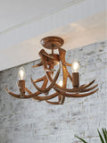 Natural Antler ceiling light resin 3-bulb 50cm (British brand)