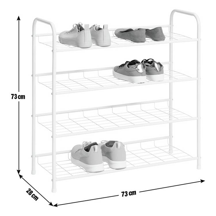 Argos Home Jorn 4 tier shoe rack in white, UK version