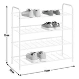 Argos Home Jorn 4 tier shoe rack in white, UK version