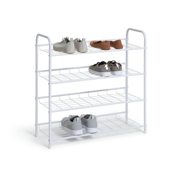 Argos Home Jorn 4 tier shoe rack in white, UK version