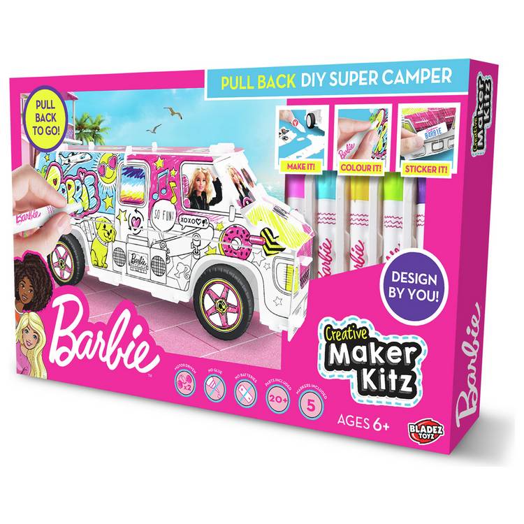 Barbie pull-back DIY Super Camper toy, UK version