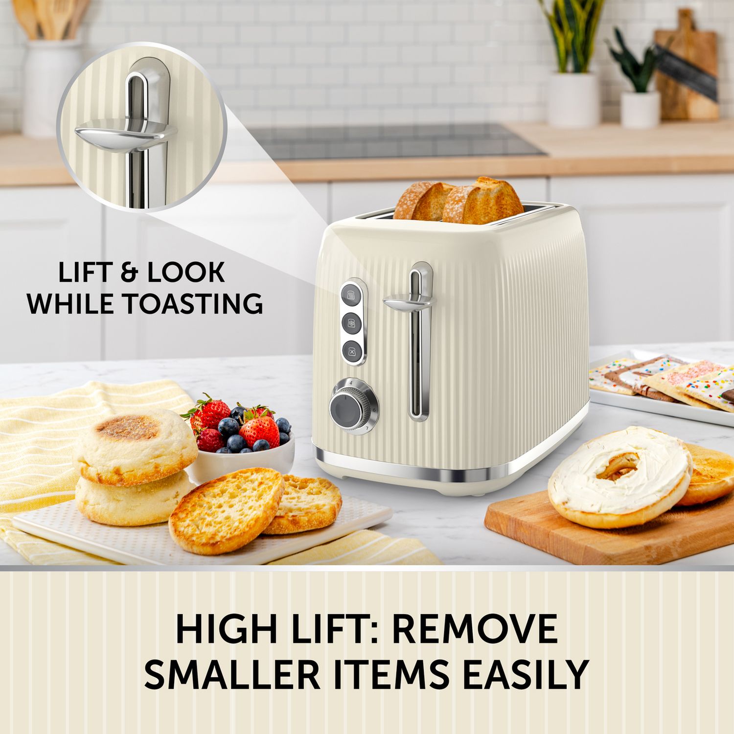 Breville Bold 2 slice toaster cream and silver, UK version