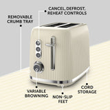 Breville Bold 2 slice toaster cream and silver, UK version