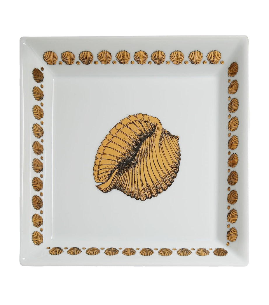 Fornasetti Square Giro di Conchiglie Plate 20cm x 20cm - British product