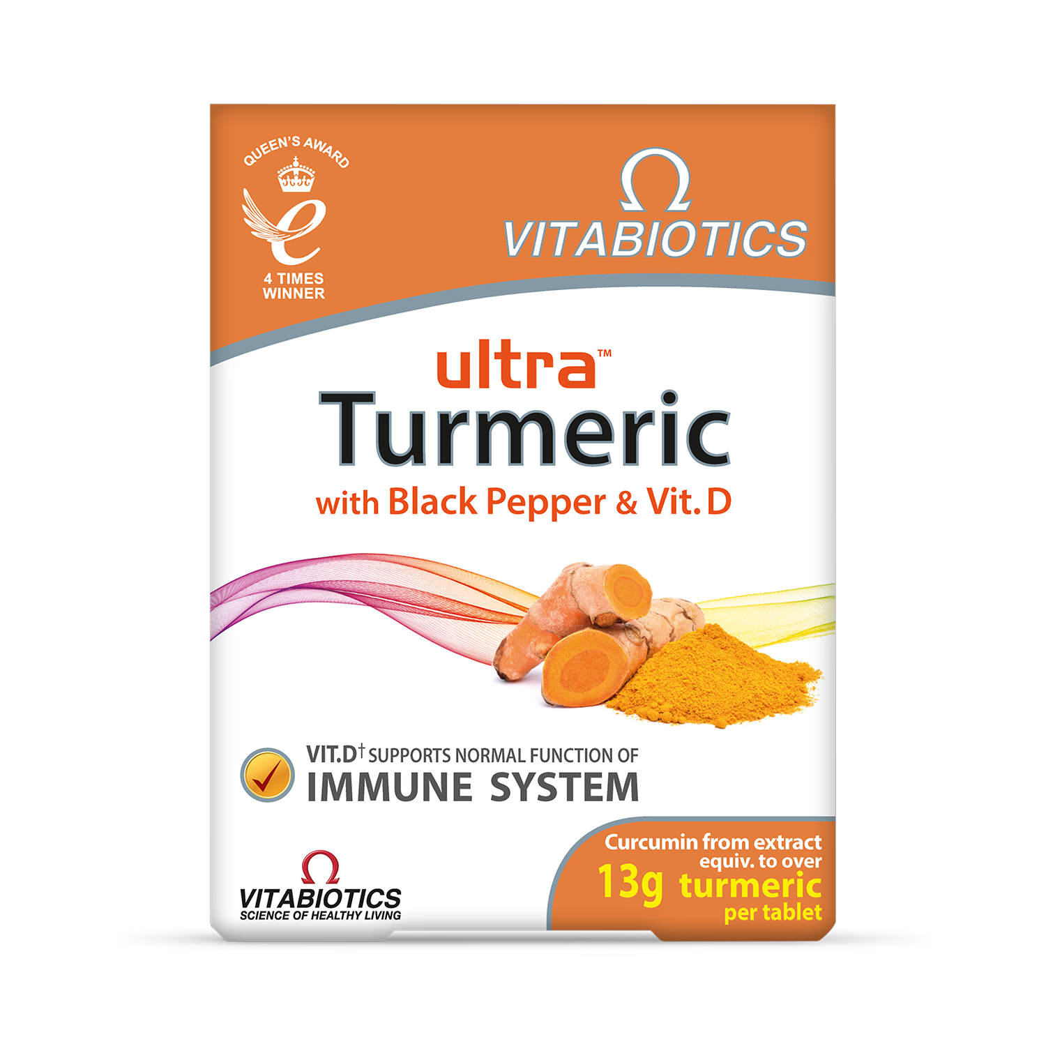 Vitabiotics Ultra Turmeric with Black Pepper Vitamin D 60 tablets (British brand)