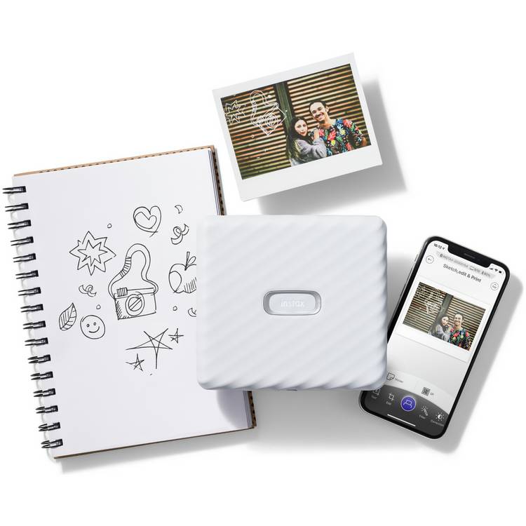 instax Wide Link smartphone printer white, imported from the UK