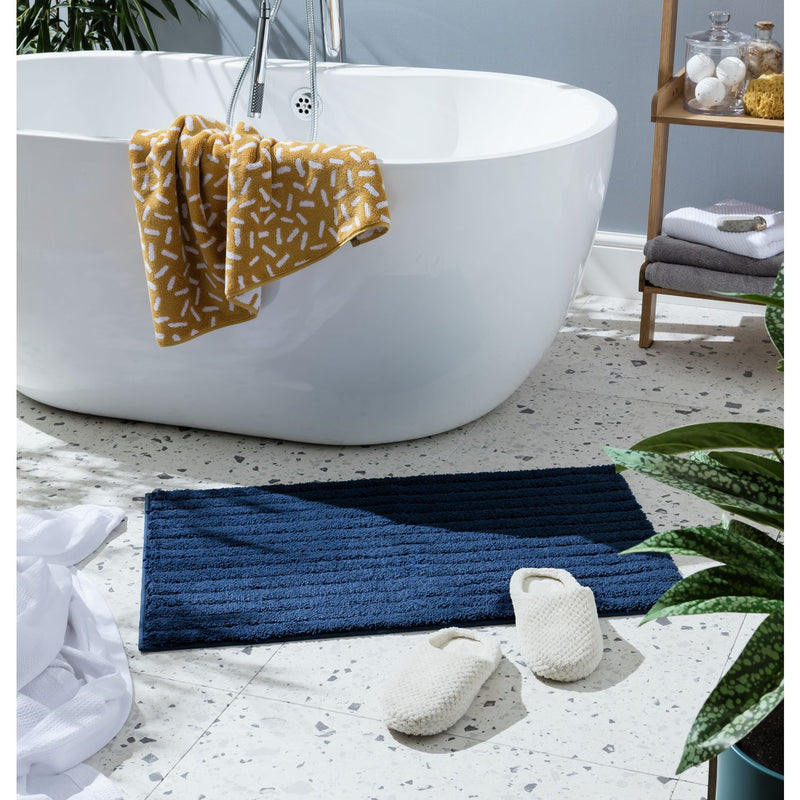 Habitat Supersoft Quick Dry Bath Mat - Navy