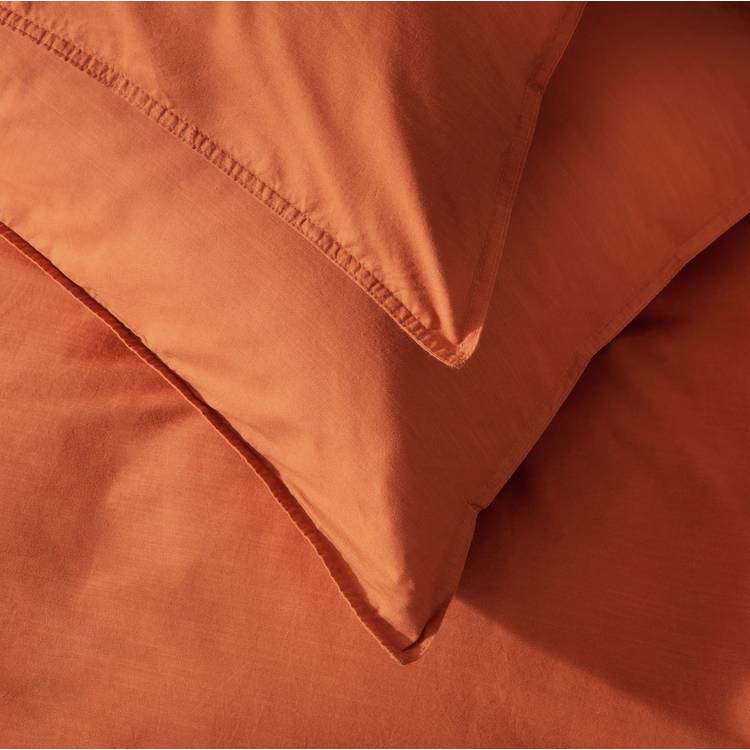 Habitat cotton linen rust bedding set double (British brand)