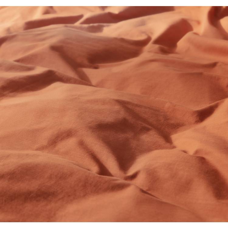 Habitat cotton linen rust bedding set double (British brand)