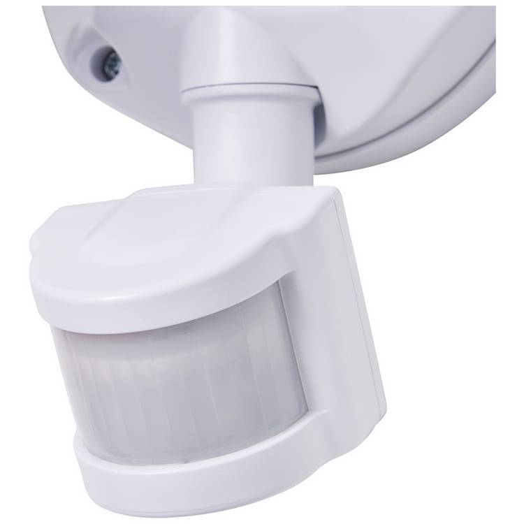 Zinc Twin LED PIR floodlight white outdoor light, imported from the UK