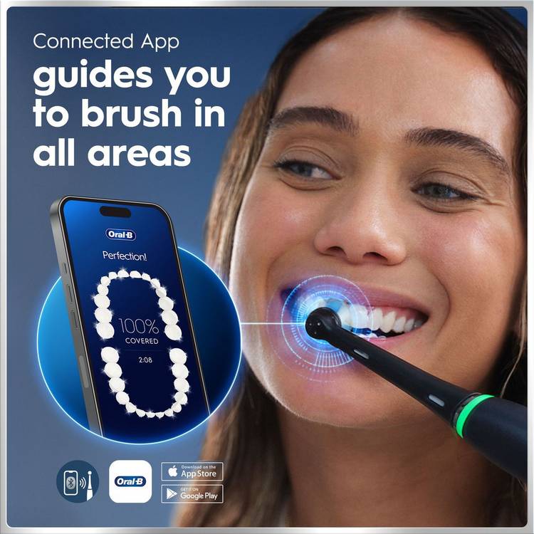 Oral-B iO6 Black electric toothbrush, imported from the UK