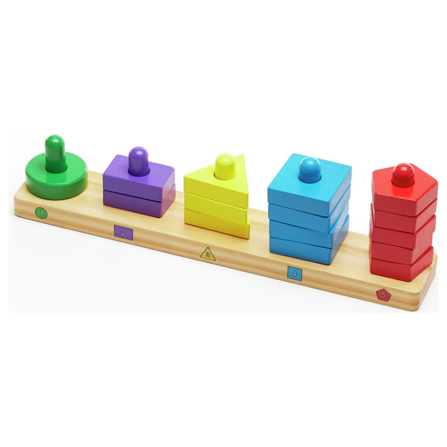 Melissa & Doug wooden shape sorter stacking toy - British product