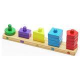 Melissa & Doug wooden shape sorter stacking toy - British product