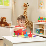 Melissa & Doug wooden shape sorter stacking toy - British product