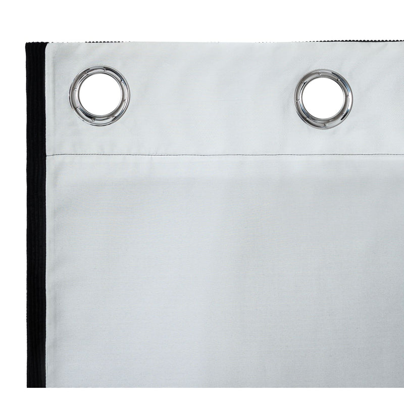 Habitat Cord Eyelet Curtains - Black - 168x183cm