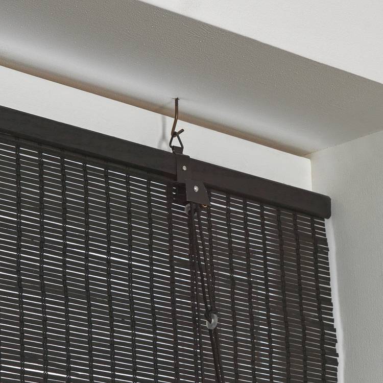 Habitat black bamboo roller blind 90cm, imported from the UK