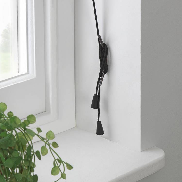 Habitat black bamboo roller blind 90cm, imported from the UK