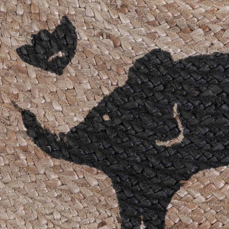 Habitat kids animal print round jute rug 100cm - British product