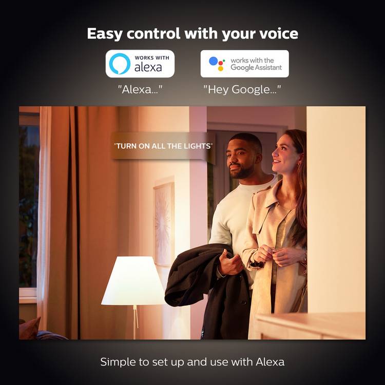 Philips Hue smart candle bulb E14 white LED 2 pack - British product