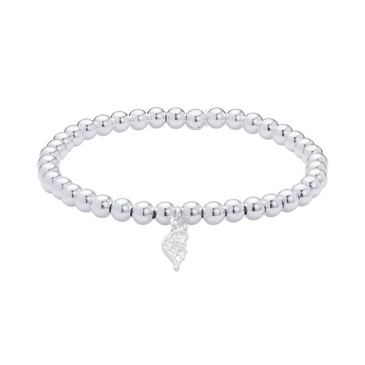Revere sterling silver stretchable bracelet with wing pendant (British brand)