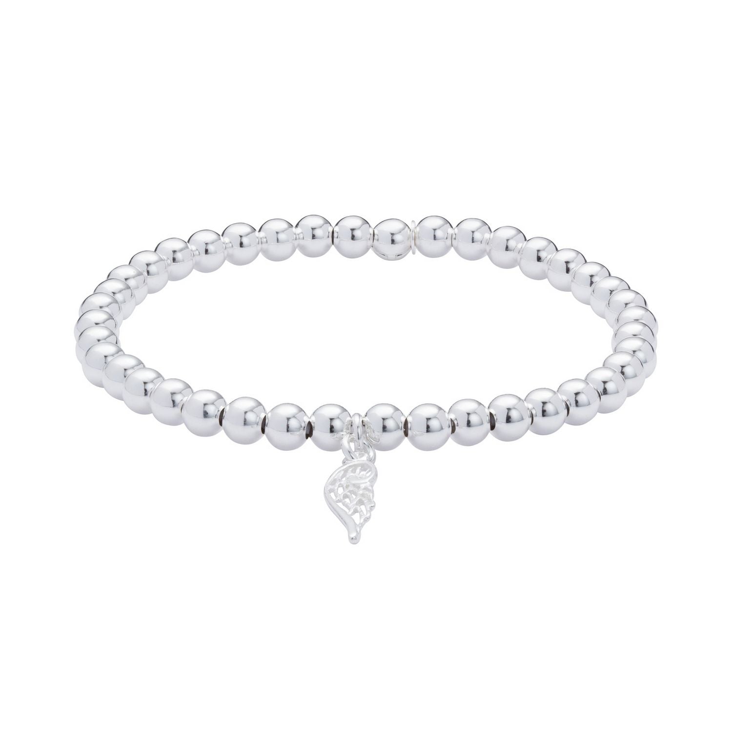 Revere sterling silver stretchable bracelet with wing pendant (British brand)
