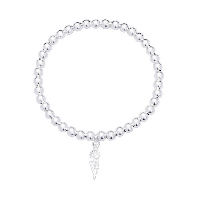 Revere sterling silver stretchable bracelet with wing pendant (British brand)