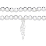 Revere sterling silver stretchable bracelet with wing pendant (British brand)