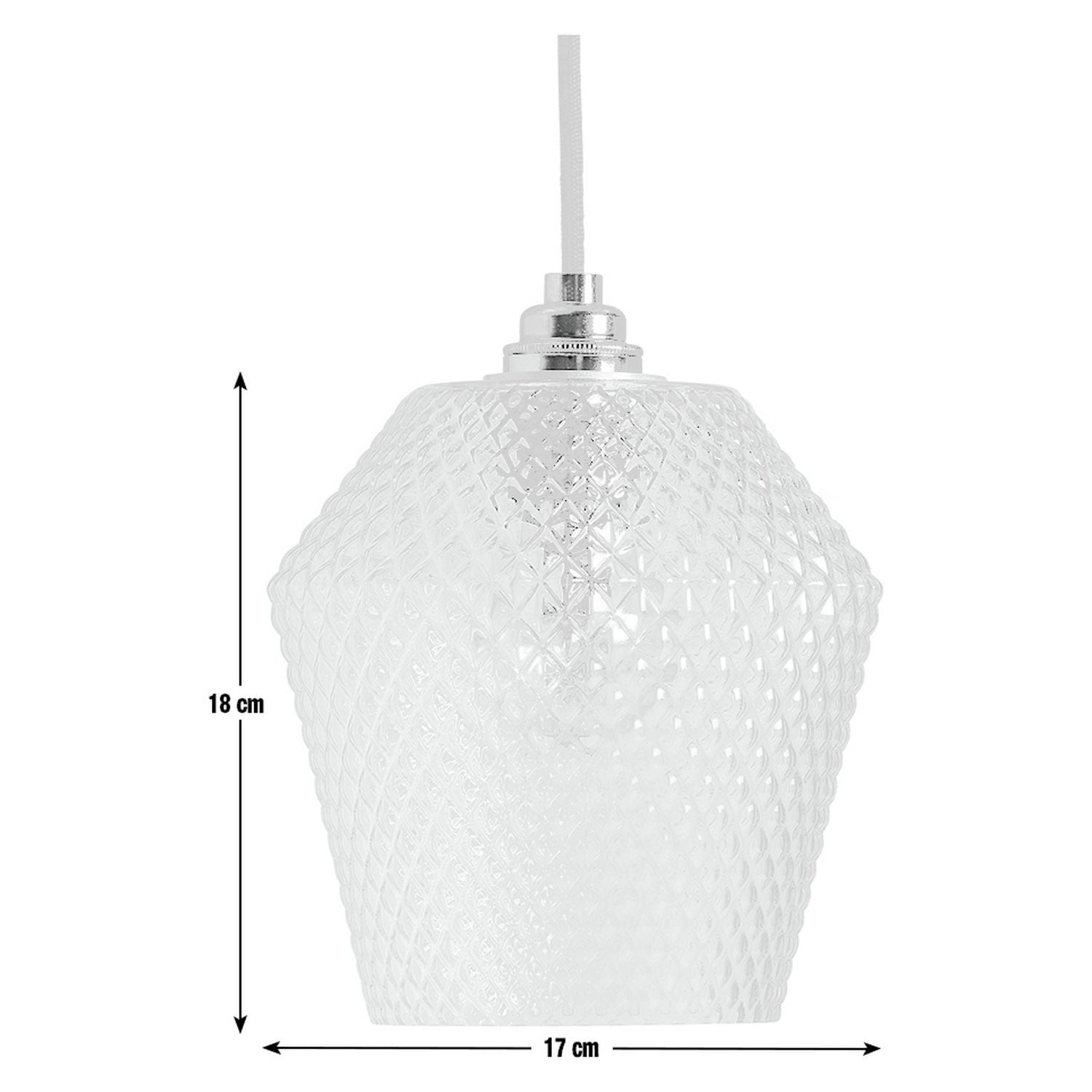 Argos Home Nubia Clear Glass Easy Fit Lampshade - 17cm