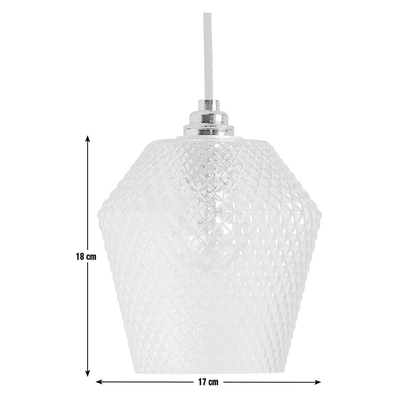 Argos Home Nubia Clear Glass Easy Fit Lampshade - 17cm