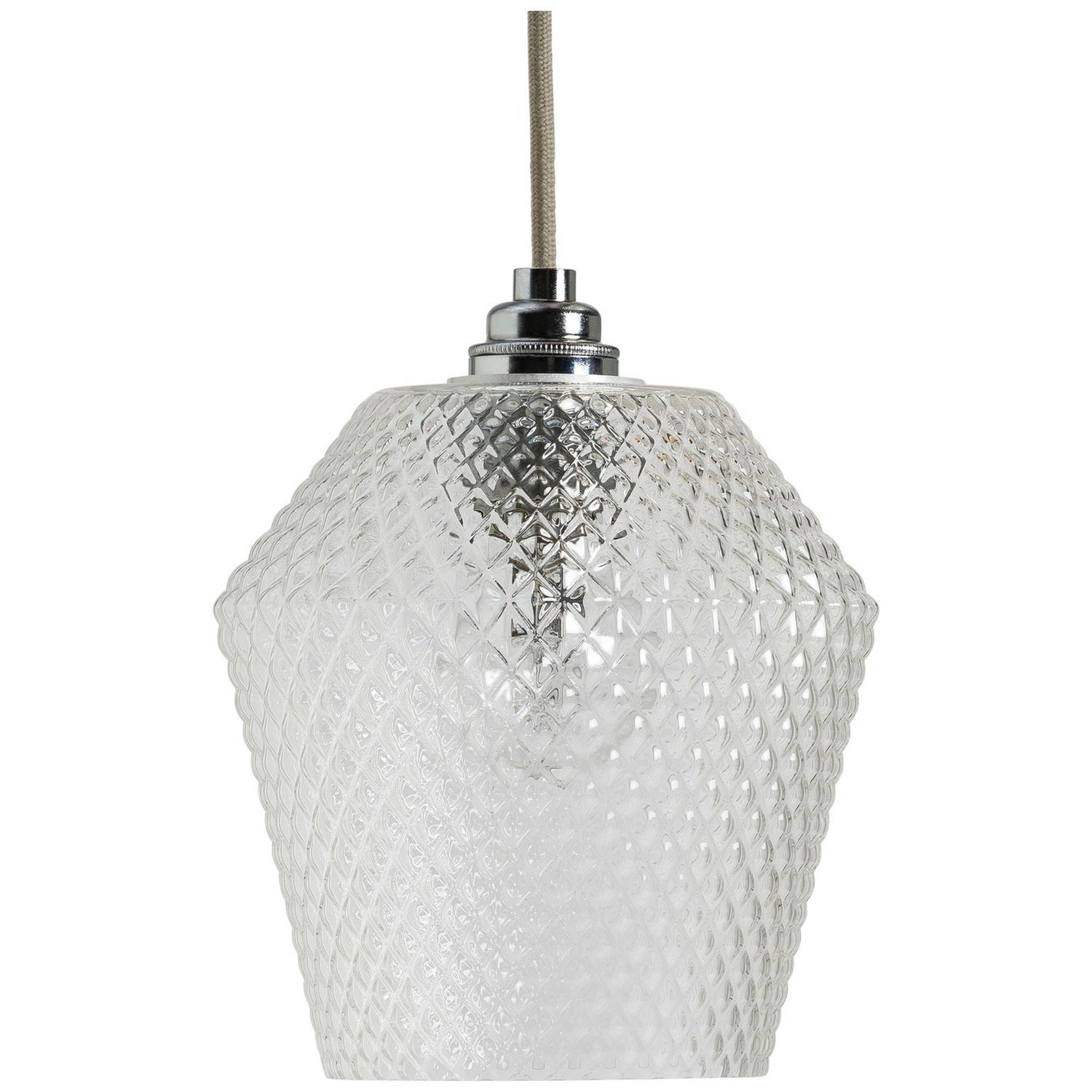 Argos Home Nubia Clear Glass Easy Fit Lampshade - 17cm