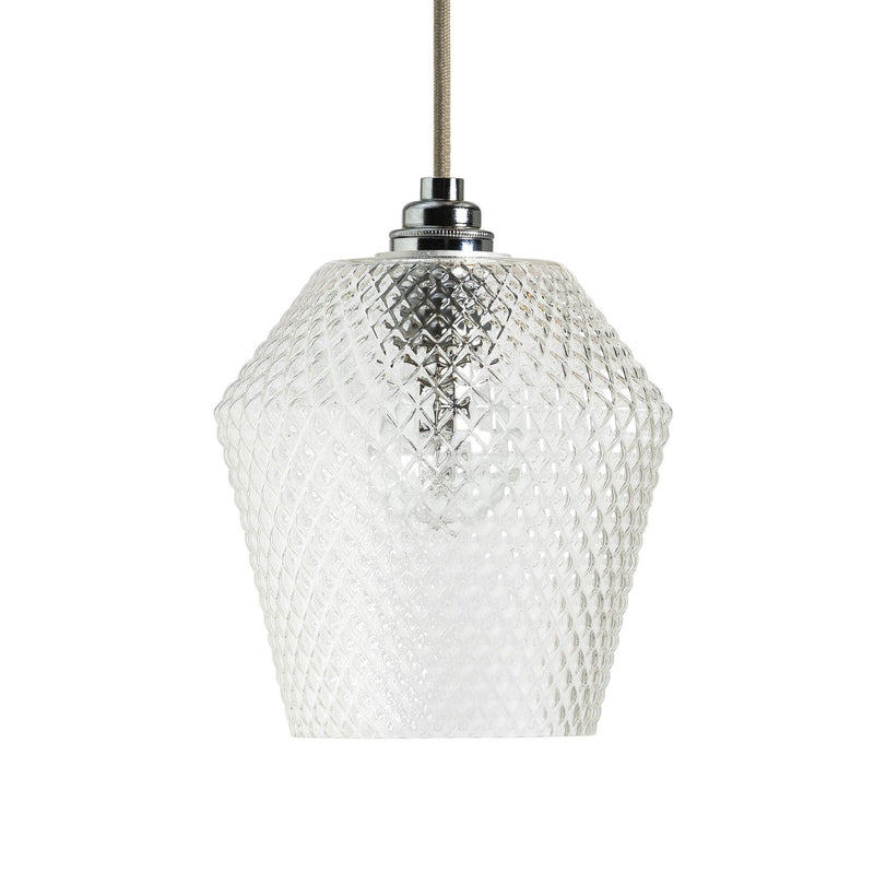 Argos Home Nubia Clear Glass Easy Fit Lampshade - 17cm