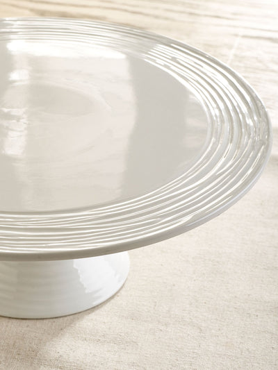 Malvern Weiß Geprägter Porzellan-Kuchenteller 11cm Höhe x 29cm Durchmesser