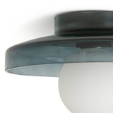 Habitat Jonna bathroom flush ceiling light dark blue glass - British product