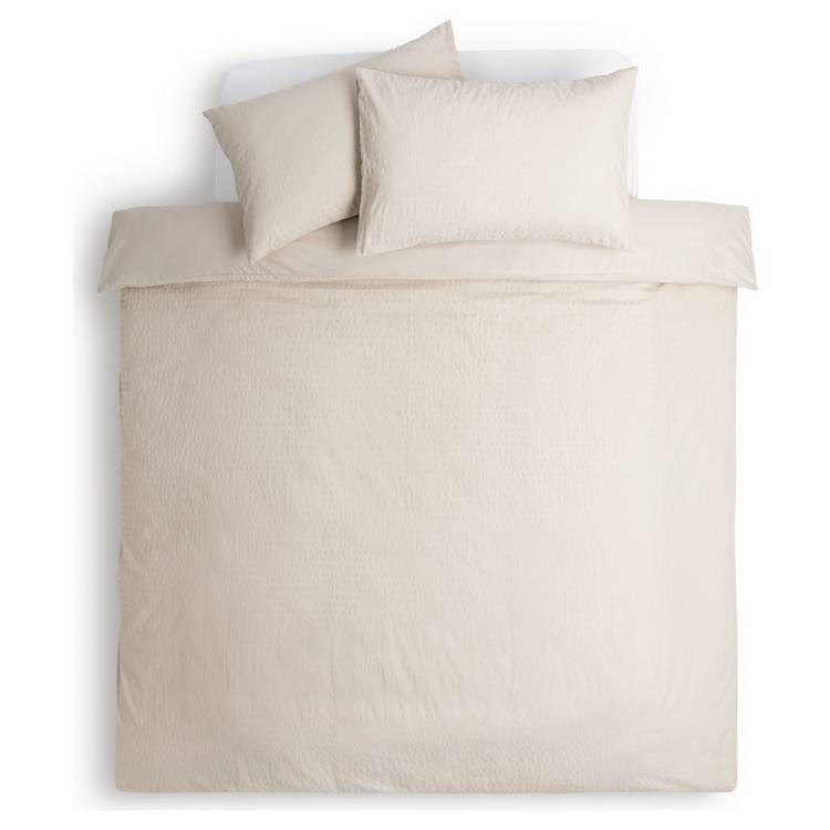 Habitat seersucker taupe bedding set single, imported from the UK