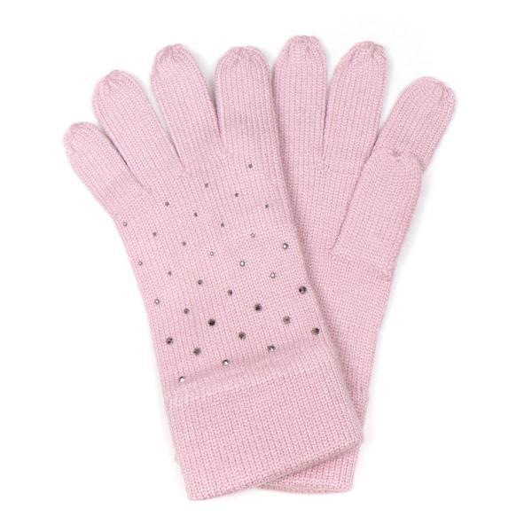 POM Winter Diamant-Handschuhe Pink Aubergine (Britische Marke)