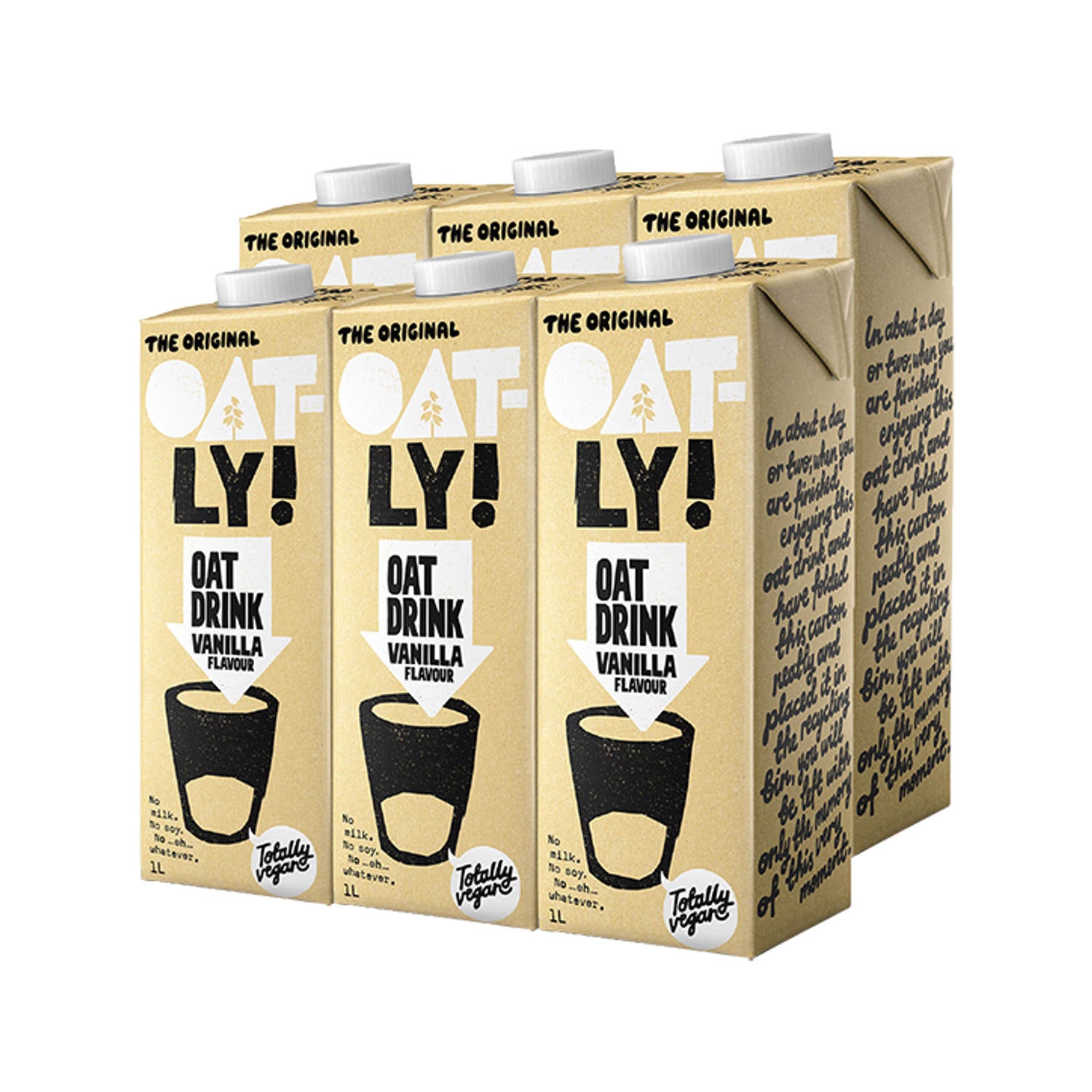 Oatly Vanilla Oat Milk Drink 6x1L bottles imported from the UK