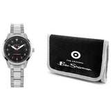 Ben Sherman kid's watch set with silver stainless steel bracelet (British brand)