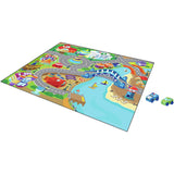 Chad Valley dual sided car mat with 2 cars - British product