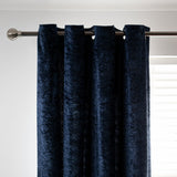 Argos Home Crushed Velvet Eyelet Curtains - Blue - 168x183cm