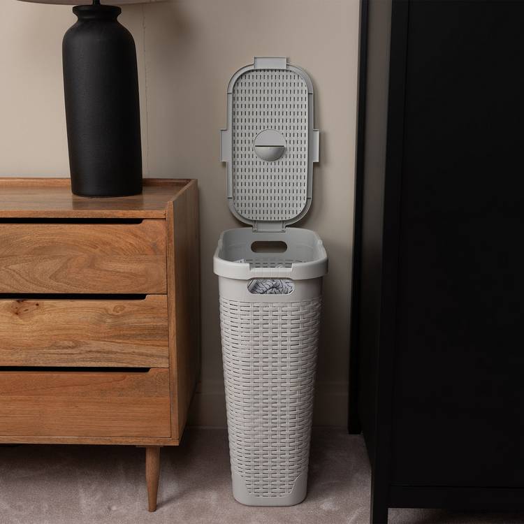 Addis laundry basket slimline light grey 40L, UK version