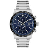 Citizen silver chronograph watch blue dial 44mm (British brand)