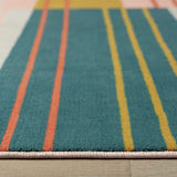 Argos Home abstract stripe coral rug 120x170cm, imported from the UK