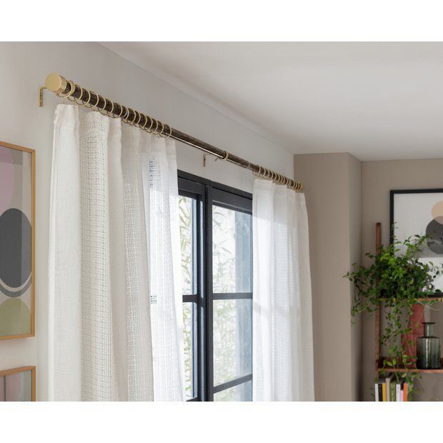 Argos Home walnut effect curtain pole 110-300cm, imported from the UK